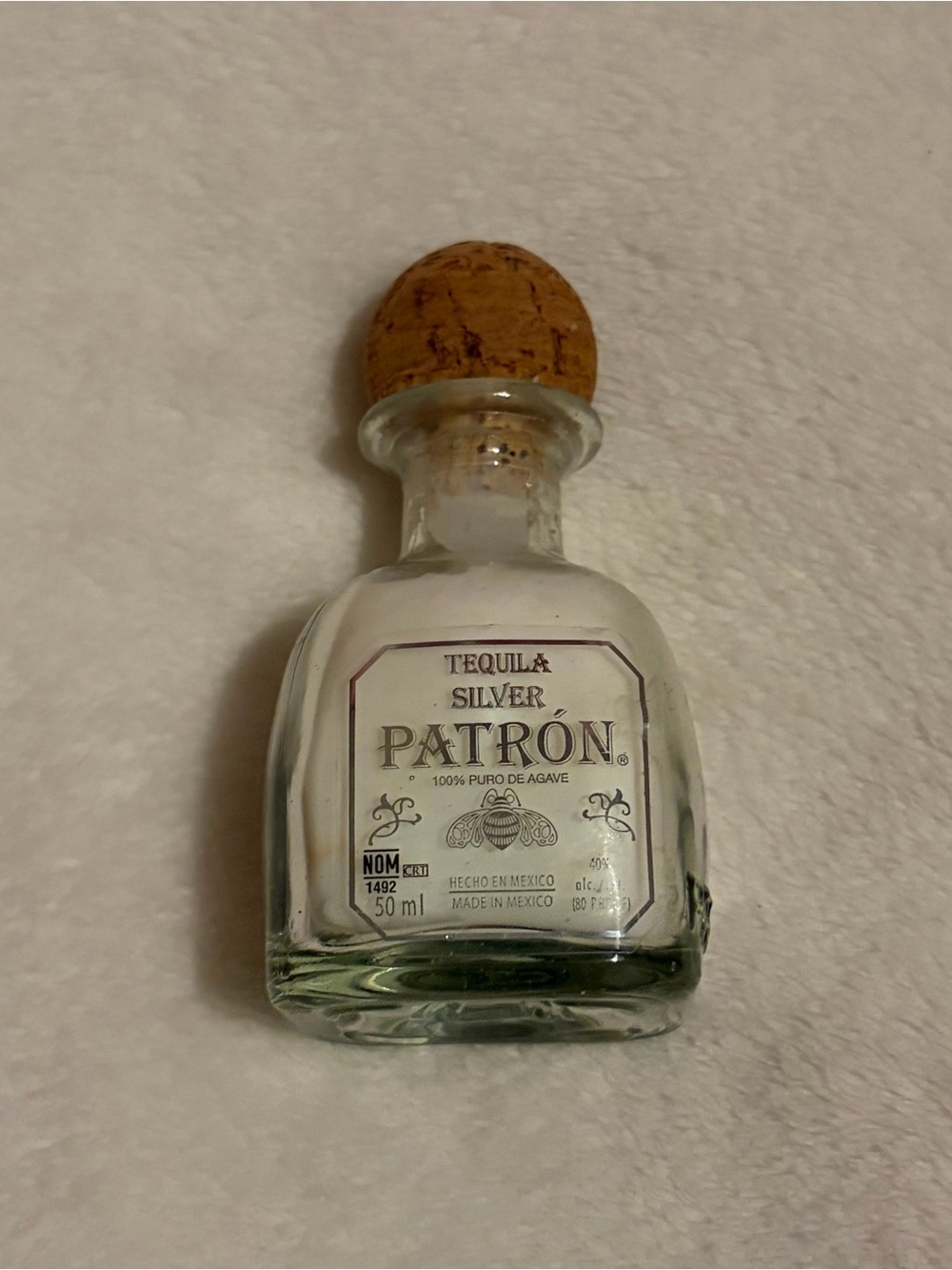 Homemade Mini Patron Bottle Candle - Lime scented